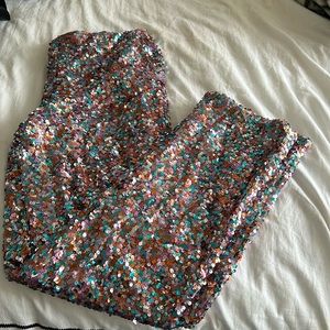 NWT. free people straight leg sequin pant.